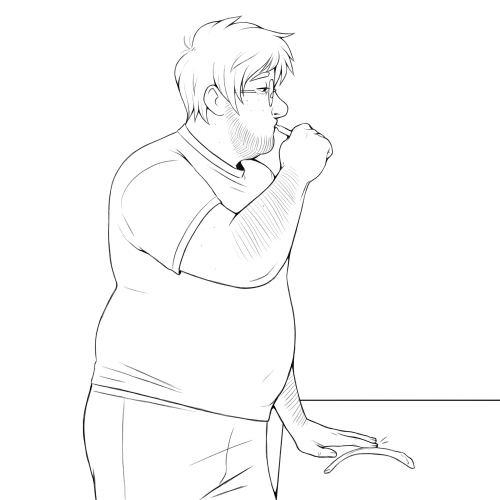 lylahammar: When Jon’s lost in thought, he has a habit of pacing around the house while holdin