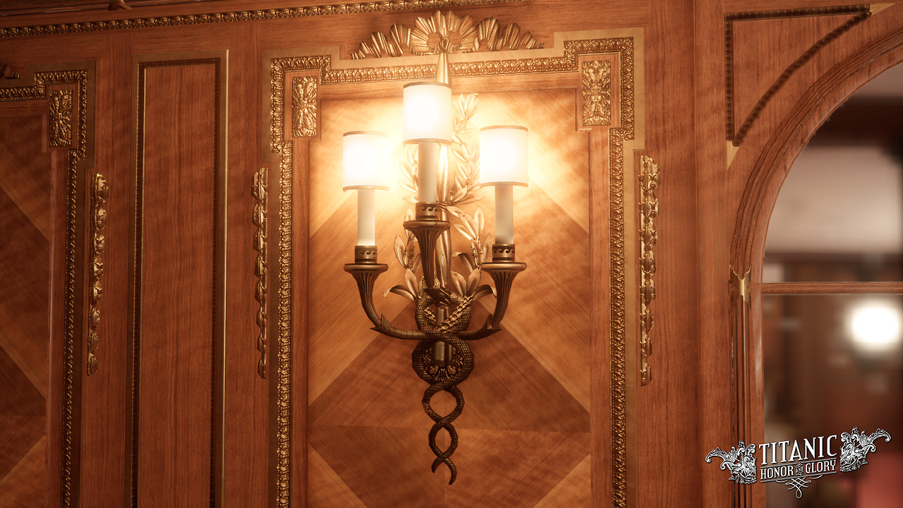 magnificenttitanic:    Titanic: Honor and Glory - Demo 3 - Light Fixtures Titanic