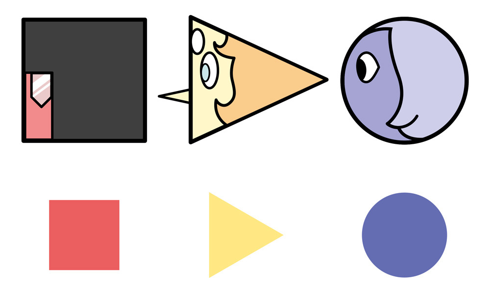 thepixelcat:  The crystal gems are a lovely example for using different shapes and