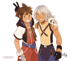 vasirasart:  best friends are my ultimate weakness :’) on a side not i’m finally a real fan! i started playing kingdom hearts today :D 