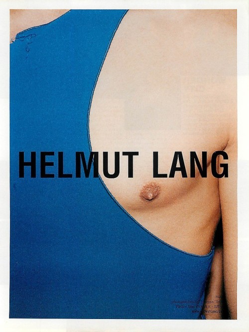 unpeudecreme:  1.) 2004 Helmut Lang ad 2.) 1998 Helmut Lang ad       