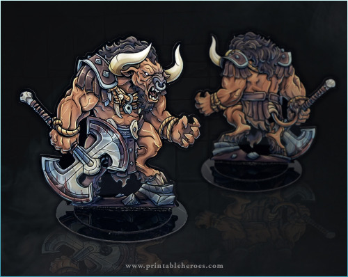 Added some Minotaur paper miniatures and their VTT files to the catalog. You can snag files for ‘em 