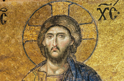 The Christ Pantocrator, from the Deësis mosaic (circa 1261) - Hagia Sophia, Istanbul, Turkey