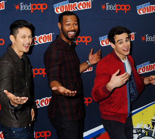 harry-matthew:  Harry Shum Jr. Isaiah Mustafa and Alberto Rosende attend Shadowhunters