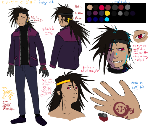 reference sheet for GreedLing’s design in the comic I’m working on.