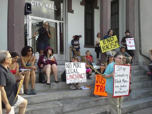 I was blown away by the Justice For Trayvon rally today in Northampton. Despite being called at last