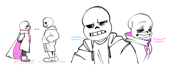 megalosomnia — Finally made a Sans AU, his name is Baggs.