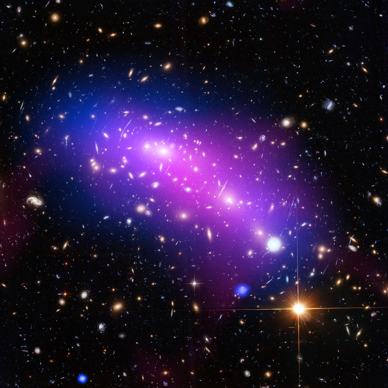 just&ndash;space:  Hubble Looks Into a Cosmic Kaleidoscope : This cosmic kaleidoscope