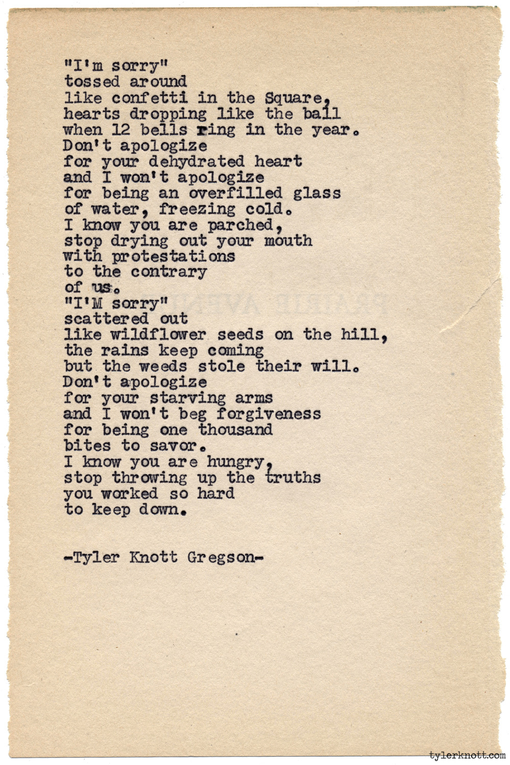 tylerknott:  Typewriter Series #900 by Tyler Knott Gregson *It’s official, my