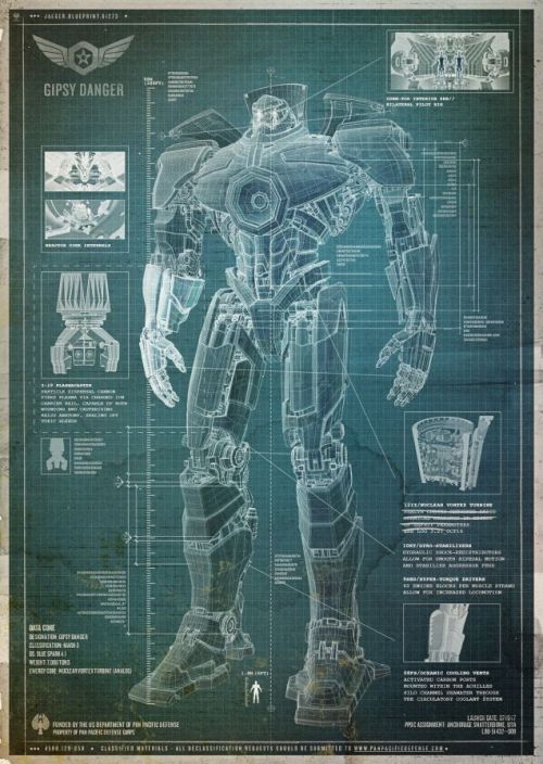 lordwanjavi:  Pacific Rim > Jaegers Blueprints