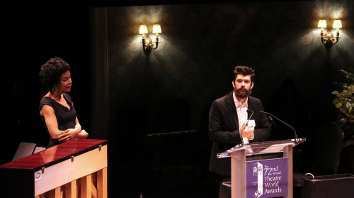  Sophie Okonedo presents Ben Whishaw with an award at The 2016 Theatre World Award at Circle in the 