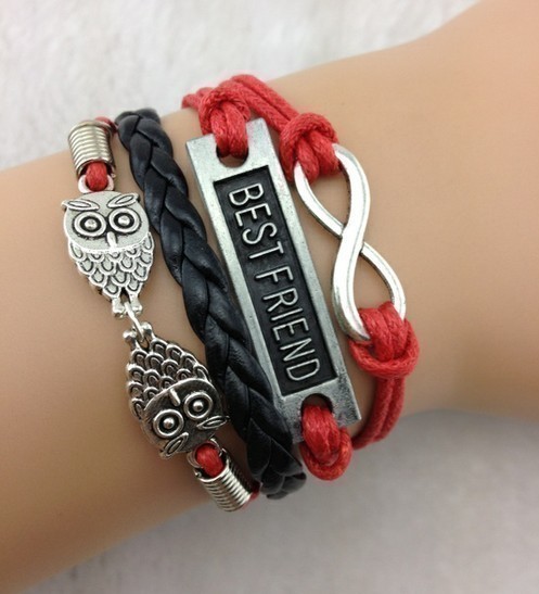 Leather bangle bracelet