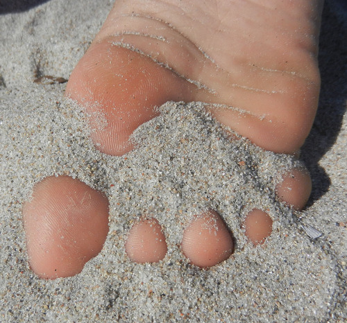 goldpheey:  Playing with warm, soft sand…
