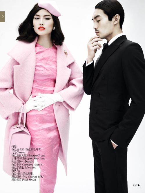 allcoveredinglitter: Sui He - Vogue China December 2013 Photographer: Mario Testino