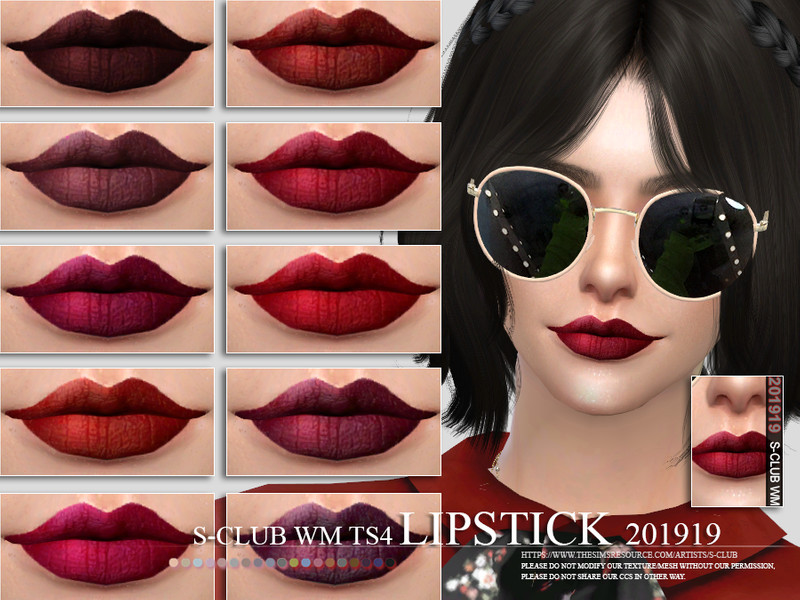 S Club Wm Ts4 Lipstick 201919 Emily Cc Finds
