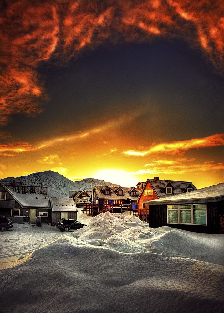  Sunset, Nuuk, Greenland photo via justin 