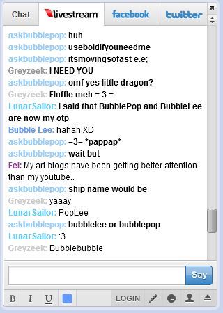 askbubblelee:  Hahahaha XD I was chilling at (bubblepopmod) askbubblepop&rsquo;s