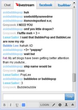 askbubblelee:  Hahahaha XD I was chilling at (bubblepopmod) askbubblepop&rsquo;s stream and this happened. And of course the first thing I could do was laugh and draw our dumbfounded faces! Sorry, guys, maybe when she&rsquo;s a little older  x3