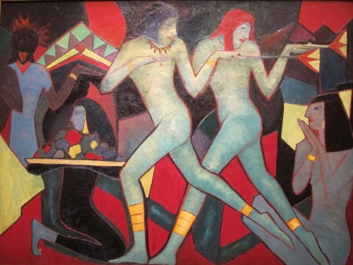 The Egyptian Dancers (Two Egyptian Dancers) (1910). Anne Estelle Rice (American, 1877-1959). Oil on 