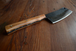 redforgeworks:  D2 Cleaver with North Carolina Cherry Handle