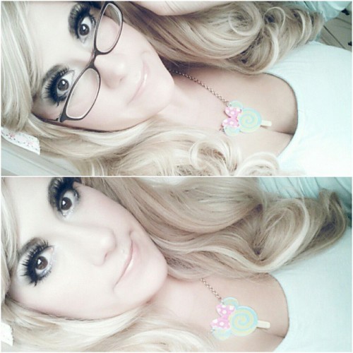 Feeling pretty in one of my older @gothiclolitawigs &lt;3 #pretty #makeup #lashes #eyelashes #ka