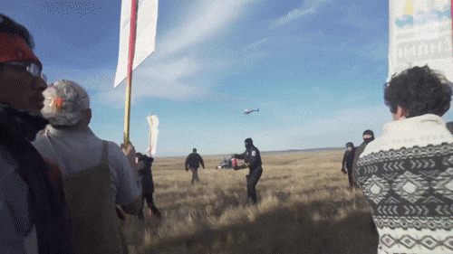 kinghispaniola:thingstolovefor:Militarized Police and National Guard Attack #NoDAPL Protest Camp If 
