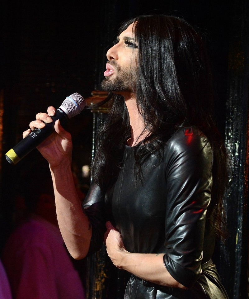 vispreeve:  Conchita Wurst at “The George” during the 2014 Gay Pride Parade in