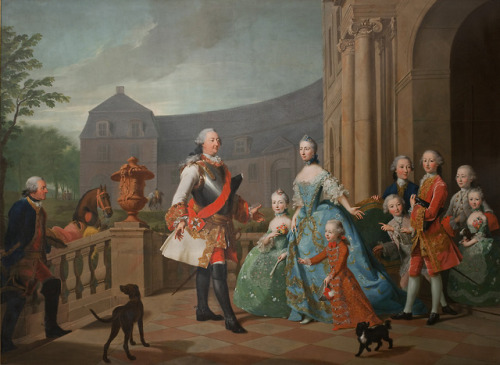 Portrait of Karl August, Prince of Waldeck and Pyrmont and his family by Johann Heinrich Tischbein, 