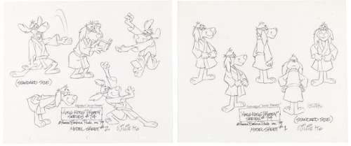 Model sheets for the 1974 Hanna-Barbera cartoon, Hong Kong Phooey. Have you ever seen so many model 