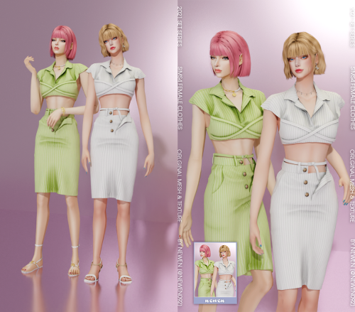 Set Series  [ FEEL SOMETHING DIFFERENT ] set - Female[newen]FSD-belted_skirt  20 swatch [newen]FSD-J