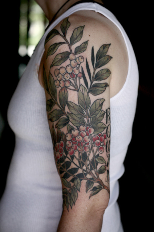 kirstenmakestattoos:Rowan branch for Nicole’s daughter. This was such a fun one! Thank you!