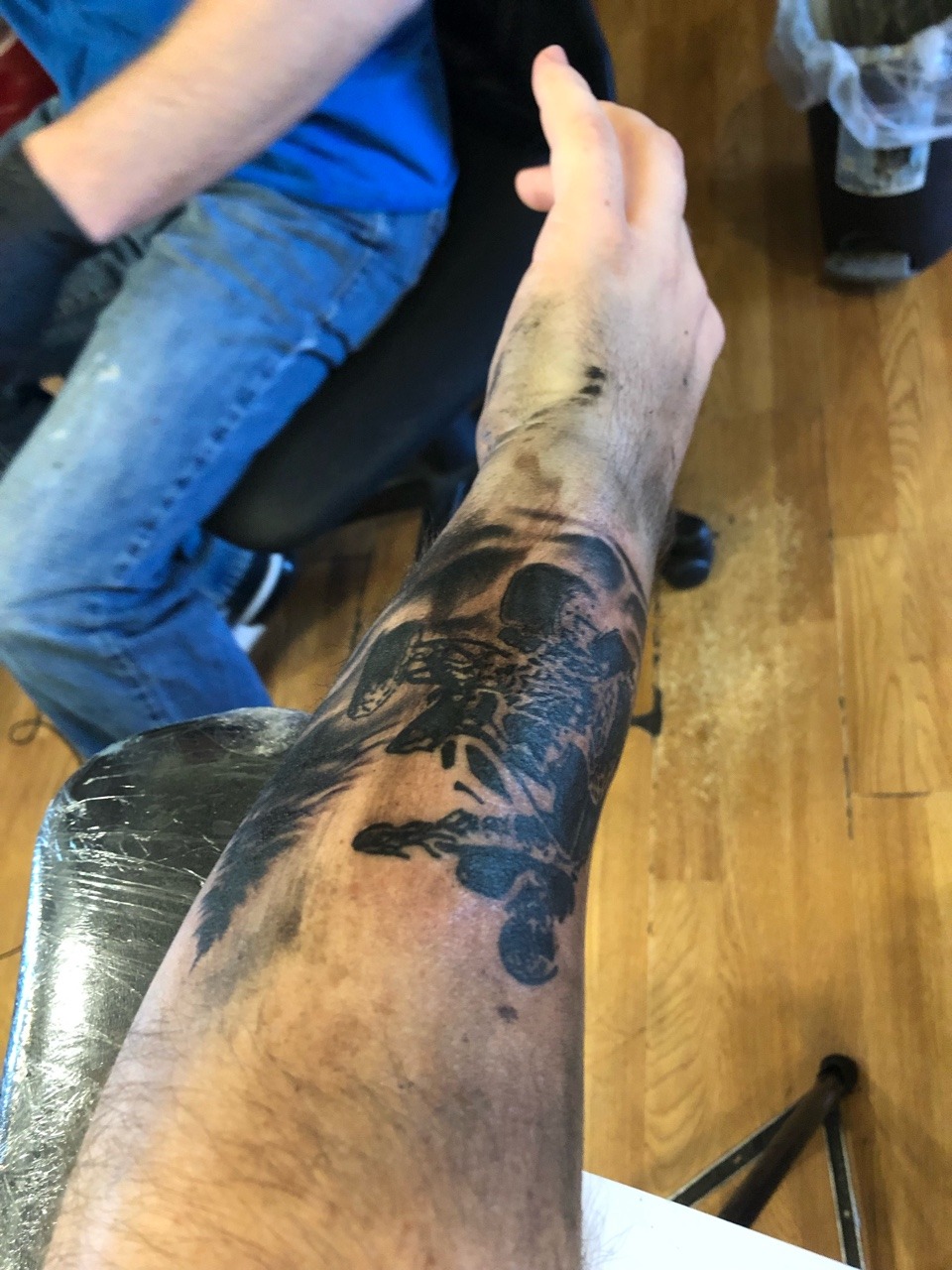 New ink today to start my PNW sleeve 😏