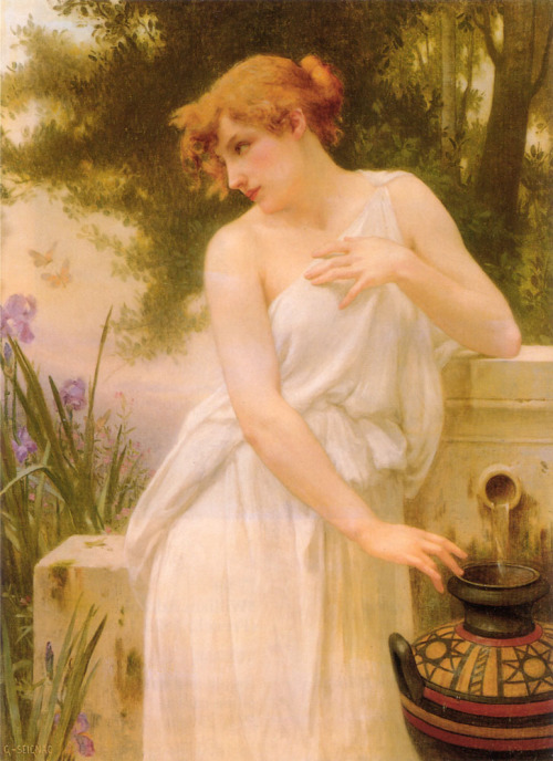 artbeautypaintings: Beauty at the well - Guillaume Seignac