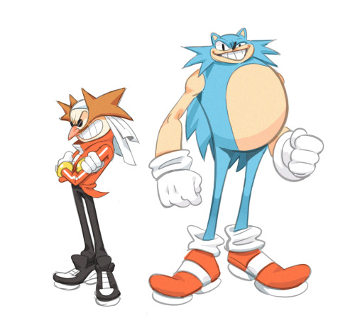 Here’s something evil: Sonic and Eggman w/ swapped silhouettes&ndash;