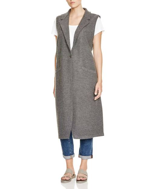 Eileen Fisher Plus Boiled Wool Vest