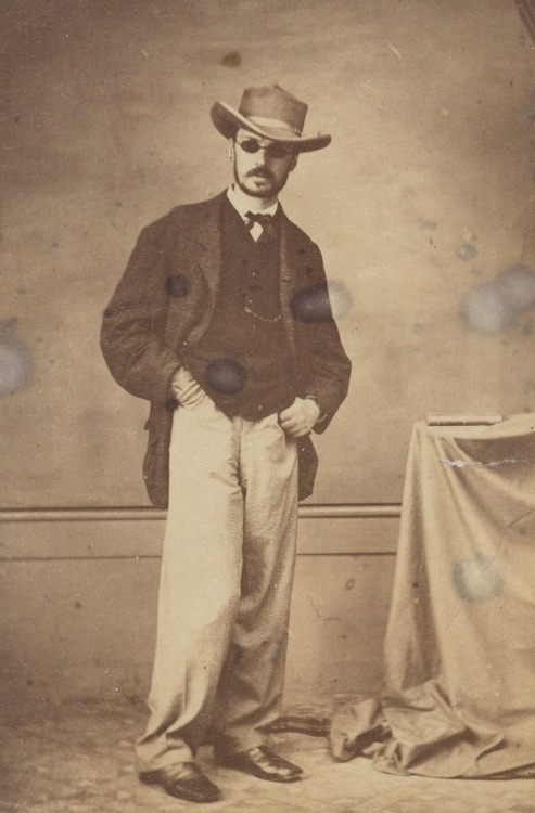 Psychology pioneer William James looking terrifically anachronistic in Brazil, 1865. 