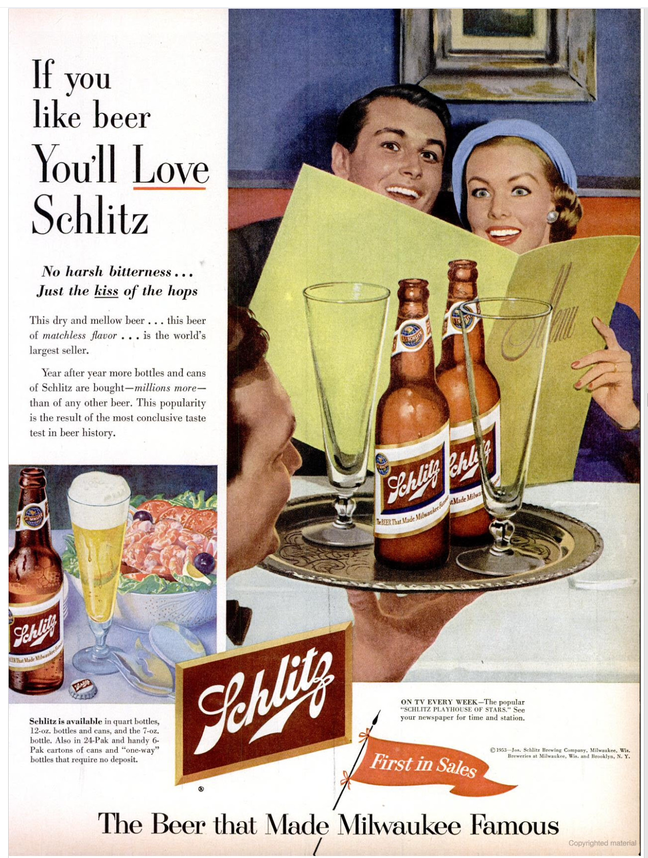 1953 Life Magazine – Schlitz