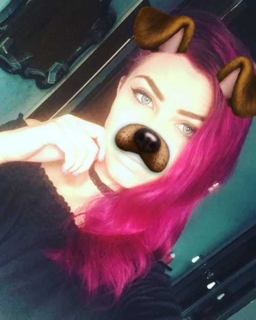 Basic bitch #me #filter #dogfilter #snapchat #dyeddolls #pupper #purplehair #blueeyes #life #notsorr