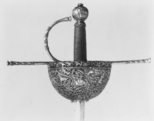 art-of-swords:Cup-hilted RapierDated: circa 1650Culture: ItalianClassification: SwordsSource: © 2000