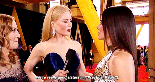 stuckinreversemode:Sandra Bullock and Nicole Kidman on the Oscars 2018 Red Carpet