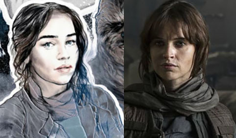 atheistj:Emilia Clarke’s character in the Han Solo spinoff vs Jyn Erso.