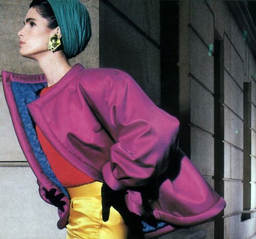 “Rive Gauche” by Yves Saint Laurent, Guy Bourdin for American Vogue, June 1987