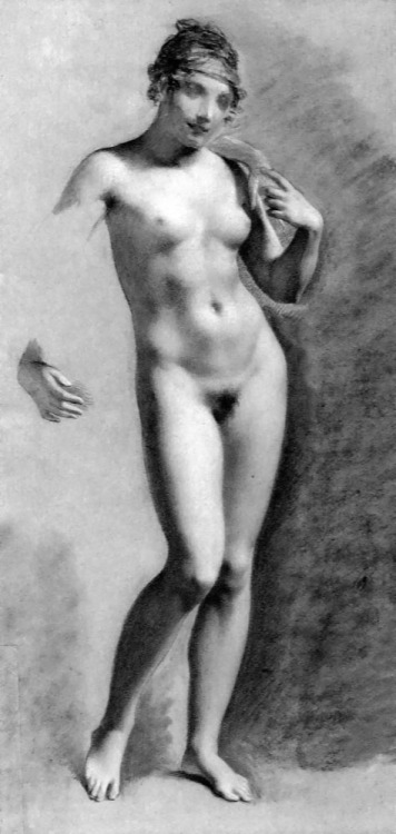 Standing Female Nude, 1800, Pierre-Paul Prud'honMedium: chalk,charcoal,paperhttps://www.wikiart.org/