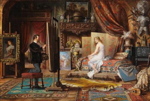 Paintings of artists’ studiosFrançois Barraud, 1933Carl Schweninger the Younger, 20th centuryAlmeida