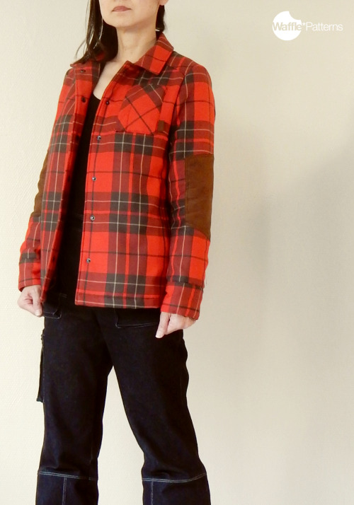 Waffle Patterns pdf sewing patterns / Komugi Over shirt