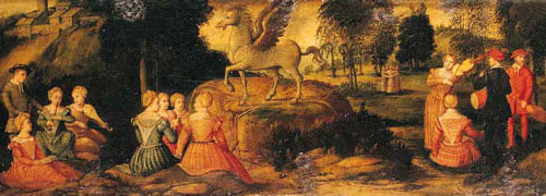 Pegasus and the Muses by Girolamo Romanino,1540s