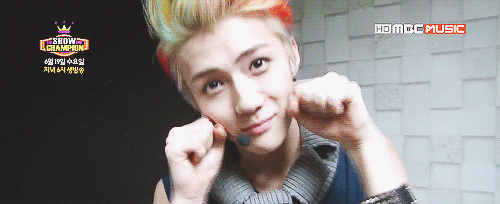 EXO & BTS Reactions — Rainbow Hair Sehun Gif Appreciation