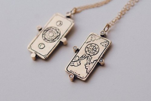 erinnightwalker: sosuperawesome: Tarot Card, Limited Edition Halloween and Oujia Planchette Jewelry,