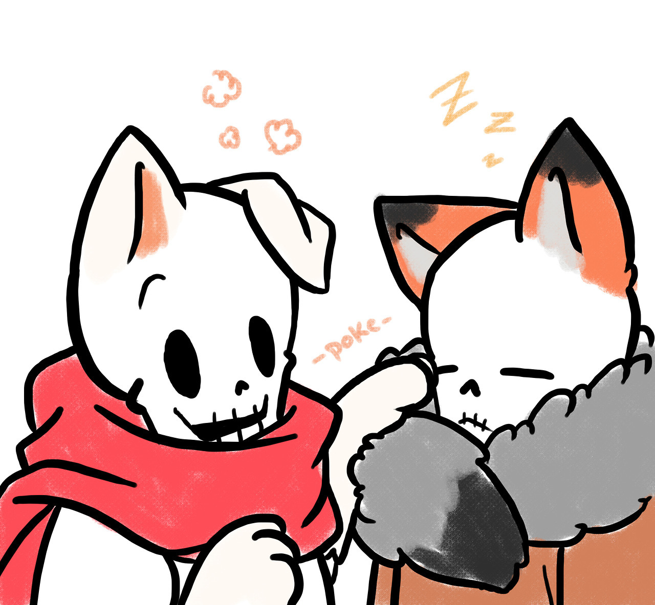 owosa:  fellWolves by @sanspar / bunny!blue and fox!papy idea by @keksbela   Part