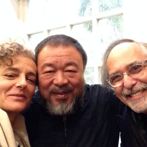 Glad to be able to connect with ai weiwei while he is under de facto house arrest. We met so many im
